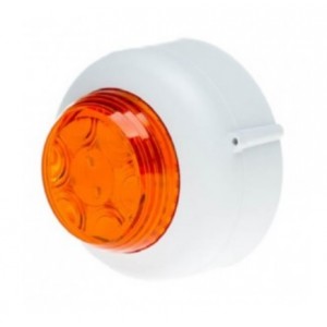 Cranford Controls VXB-SB-WB/AL LED Beacon - White Body - Amber Lens - Shallow Base